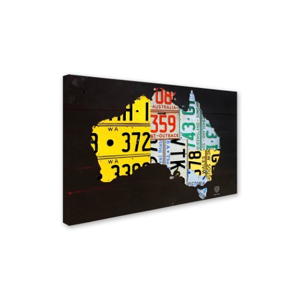 Design Turnpike 'Australia License Plate Map' Canvas Art,30x47